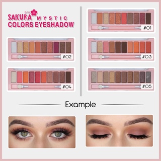 Sale!! 🔥🔥 Sakura อายแชโดว์ 10 สี [No.SA1911] Mystic Colors Eyeshadow พาเลททาตา พร้อมส่ง