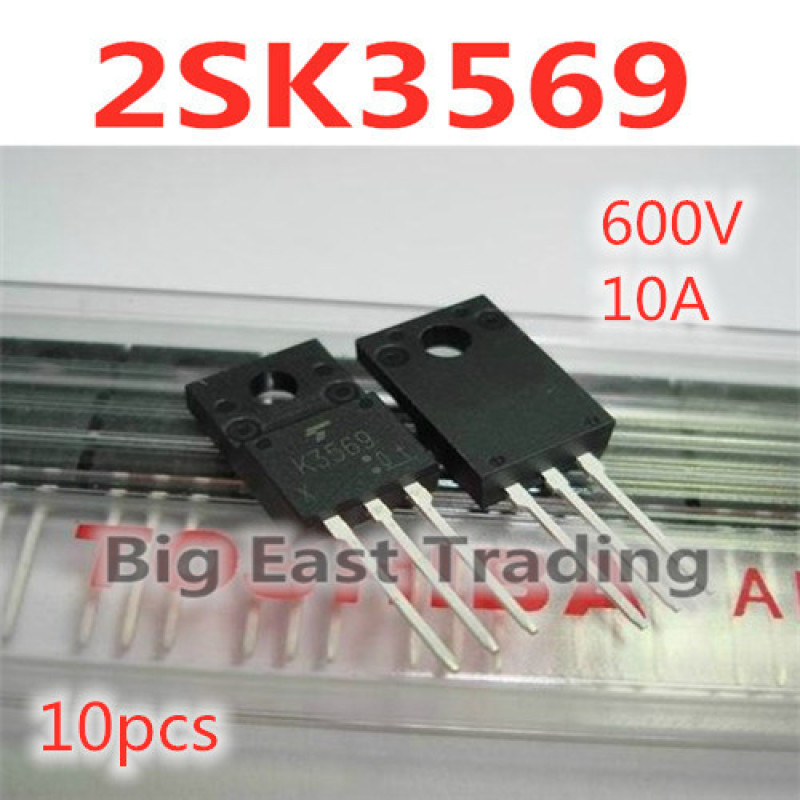 10 ชิ้น 2SK3569 K3569 ทรานซิสเตอร์เชื่อม TO-220F 600V 10A,รับประกันคุณภาพ