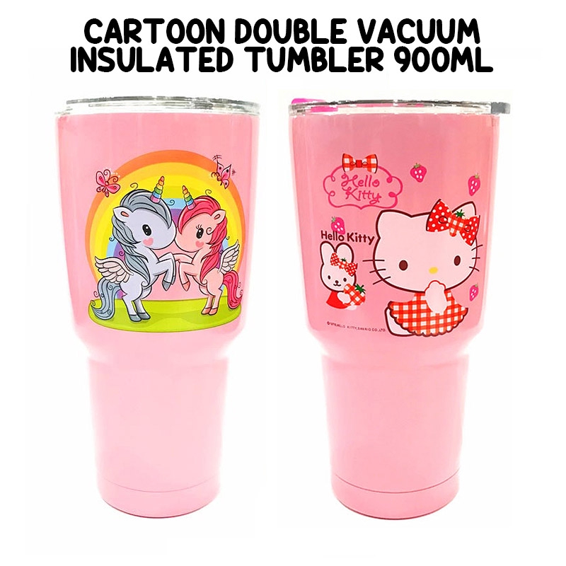 Unicorn Kitty Rocky Mountain Tumbler Double Wall Bilayer สูญญากาศฉนวน 900ML