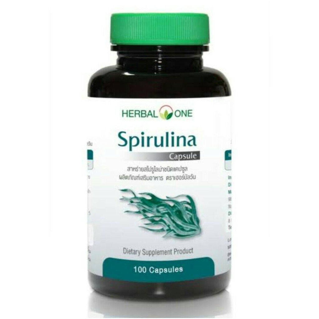 @@Herbal One Spirulina เฮอร์บัล วัน สาหร่ายสไปรูไลน่าชนิดแคปซูล (อ้วยอันโอสถ)