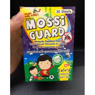 MOSSI GUARD 30 sheets แผ่นแปะกันยุง สติ๊กเกอร์กันยุง ม็อซซี่การ์ด ยกกล่อง