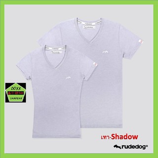 Rudedog เสื้อคอวี ชาย หญิง รุ่น V expert สีเทา ชาโดว์