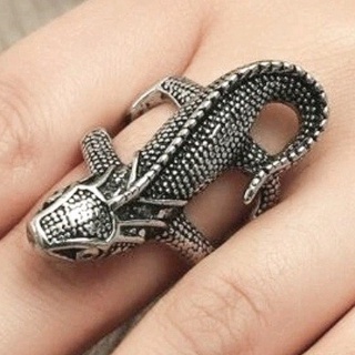 Asian Water Monitor Cute Ring : แหวนเจ้าตัวเงินตัวทองน้อย