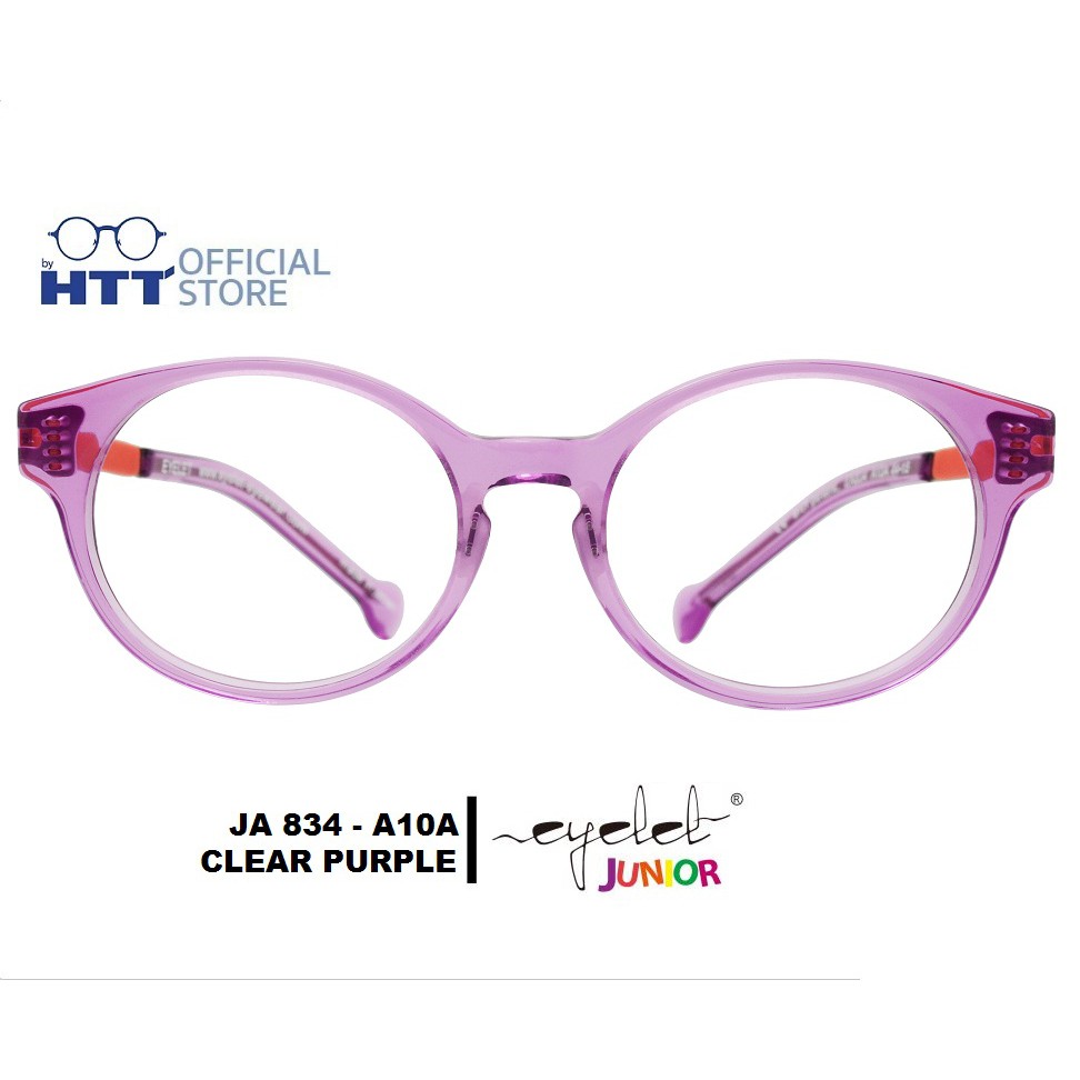 EYELET JUNIOR รุ่น JA EK834 - A10Aแว่นตาเด็ก กรอบแว่นใสกับสีดำ นวัตกรรมการผลิตใส่ใจความปลอดภัยสำหรับ
