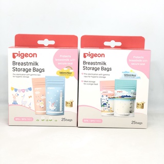 PIGEON ถุงเก็บน้ำนม 4OZ/6OZ Holiday/Animal จำนวน 25 ชิ้น