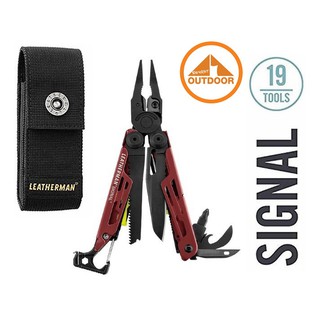 Leatherman Signal Crimson เครื่องมือพกพาสำหรับนักเดินป่า