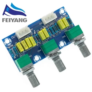 Xh-m802 บอร์ดโมดูลขยายเสียง พรีแอมป์ อิเล็กทรอนิกส์ PCB ปรับได้ เสียงสูงต่ํา Diy