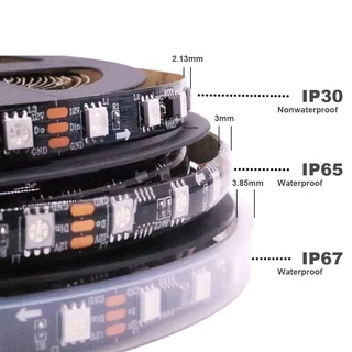 แถบริบบิ้นไฟ Led WS2811 60 ดวง/M DC12V ยาว 1-5 ม. ยืดหยุ่น กันน้ํา