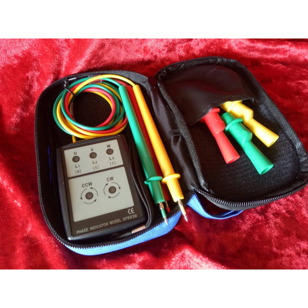 SP8030 3 Phase Rotation Sequence Indicator Meter Tester Detector 200V-480V(เยอะที่สุดในประเทศไทยละกั