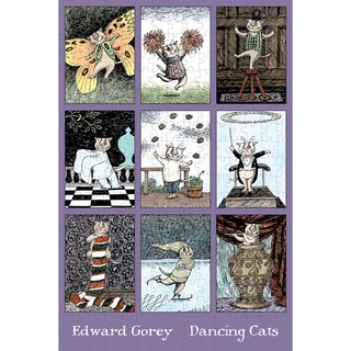 [จัดส่งฟรี] จิ๊กซอว์ Pomegranate ภาพ Dancing Cats จิตรกร Edward Gorey จำนวน 300 ชิ้น