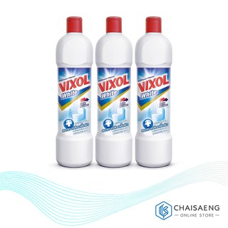 (แพ็ค 3) Vixol White Duo Action Bathroom Cleaner ผลิตภัณฑ์ล้างห้องน้ำ วิกซอล ไวท์ สูตร ดูโอ้ แอคชั่น กลิ่นซันบรีช 900 มล