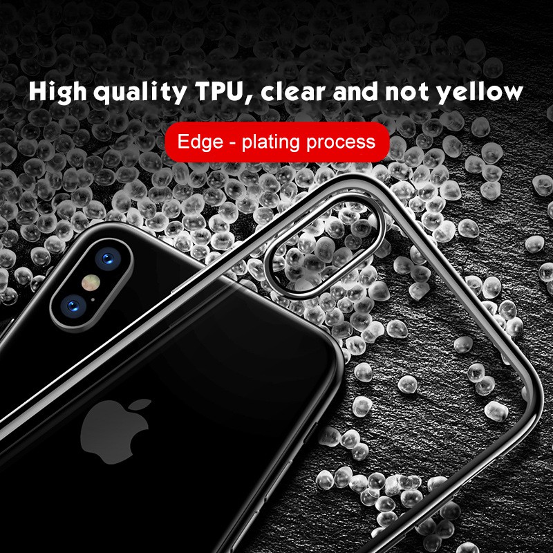 Clear Case For iPhone XR XS Max 6 6 Plus 7 8 Plus Plating Soft TPU ...