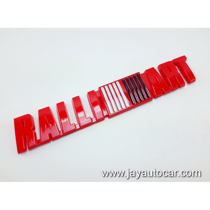 LOGO MITSUBISHI RALLIART RED โลโก้ มิตซูบิชิ แรลลี่อารท์ สีแดง