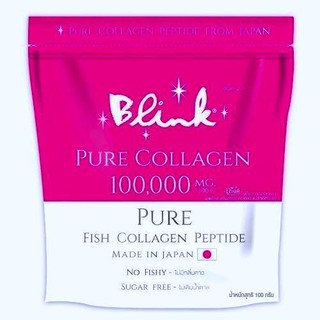 ﻿Blink Pure Collagen 100,000mg. for 30 days บริ๊งค์ เพียว คอลลาเจน เปปไทด์ แบบรีฟิล สำหรับ 30วัน (Japan Imported) 100g.