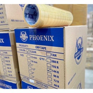 เทปกาว [144 ม้วน 24มม แกน 3 นิ้ว ถูกสุดในไทย] 1 กล่อง 45 หลา Pack 144 Rolls 24mm x 45yds OPP Clear Tape เทปใส 1 ลัง Blue