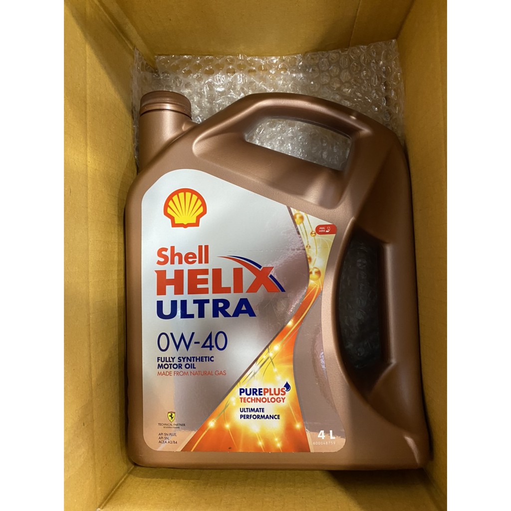 [จัดส่งฟรี] น้ำมันเครื่อง Shell HELIX ULTRA 0W-40 4 ลิตร