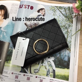CHARLES &amp; KEITH QUILTED WALLET แท้Outlet