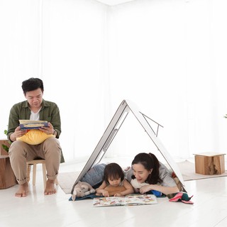 KAFBOKIDDO KID NEST (คิดส์ เนส) บ้านกระดาษเด็ก บ้านของเล่นสำหรับเด็ก DIY บ้านเด็ก ของเล่นเด็ก เสริมพัฒนาการเด็ก บ้านกล่องเด็ก