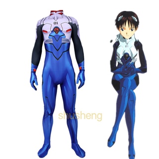 ชุดจั๊มสูทคอสเพลย์ การ์ตูนญี่ปุ่น Ikari Shinji Zentai Drop สําหรับเด็ก ผู้ใหญ่