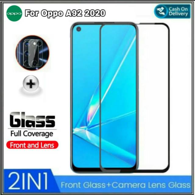 Mondi Store กระจกนิรภัย Oppo A92 2020 ฟรีกล้องกันรอย