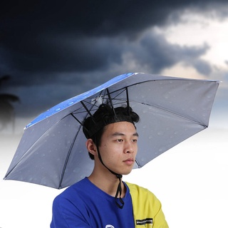ราคาหมวกร่ม ป้องกันรังสียูวี 2 ชั้นหมวกร่มขนาด ร่มและอุปกรณ์กันน้ำ กว้าง77cm ร่มตกปลา ร่มพับ ร่ม Umbrella