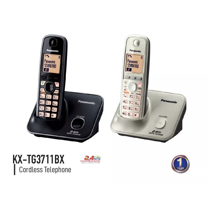 โทรศัพท์ไร้สาย PANASONIC KX-TG3711BX (ของแท้) รับประกันศูนย์ PANASONIC 1 ปี KX-TG3711