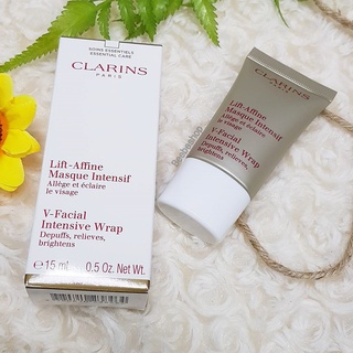 ผงสมุนไพรพอกหน้าป้องกันสิว Clarins V Facial Intensive Wrap 15ml มาส์กพอกหน้า ผลิต 09/2018