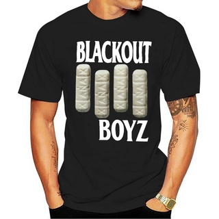 เสื้อยืดโอเวอร์ไซส์เสื้อยืด คอกลม ผ้าฝ้าย 100% ลาย Blackout Boyz ไซซ์ S- 2Xl แฟชั่น 2021S-3XL