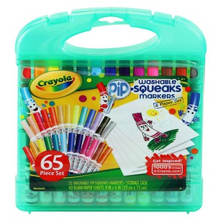 WASHABLE PIP-SQUEAKS MARKERS &amp; PAPER SET CRAYOLA 25 COLORS ชุดสีเมจิกแท่งเล็กล้างออกได้ CRAYOLA 25 สี งานศิลปะ อุปกรณ์เค