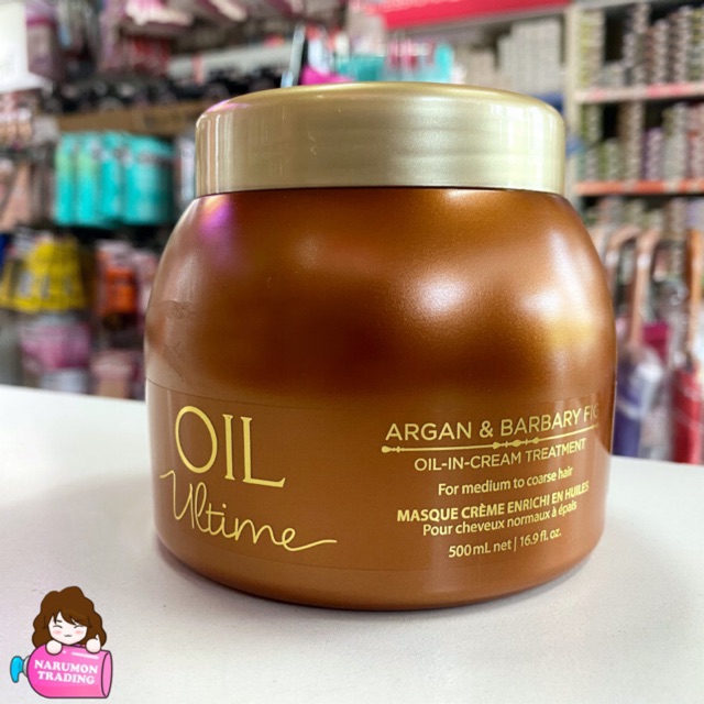 Schwarzkopf Oil Ultime Argan & Barbary Fig Oil Treatment 500ml สำหรับผมเส้นใหญ่