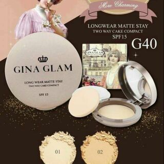 แป้งจีน่าแกรมGina glam pressed powder
แป้งผสมรองพื้นเนื้อละเอียด G40