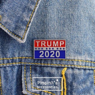 📬 พร้อมส่ง : เข็มกลัดลาย “TRUMP 2020” | “TRUMP 2020” Enamel Brooch Pin.