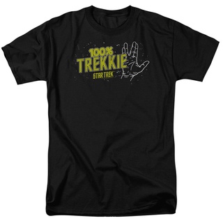 คอลูกเรือเสื้อยืดผ้าฝ้าย พิมพ์ลาย Trekkie TV Show X IKcopf03JMdjag40S-5XL