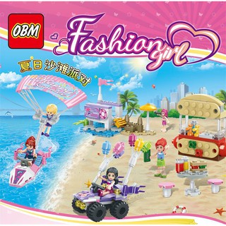 ProudNada Toys ของเล่นเด็ก ตัวต่อ ชายหาด(มีให้เลือกหลายแบบ) OBM Fashion girl 66039