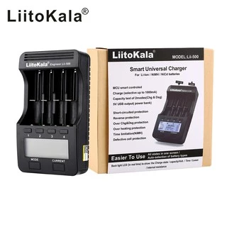 เครื่องชาร์จถ่าน LiitoKala Lii-500 ชาร์จได้ 4 ก้อน รองรับ 26650，21700，20700, 18650, 18490, 18350 AA AAA - Battery Charge