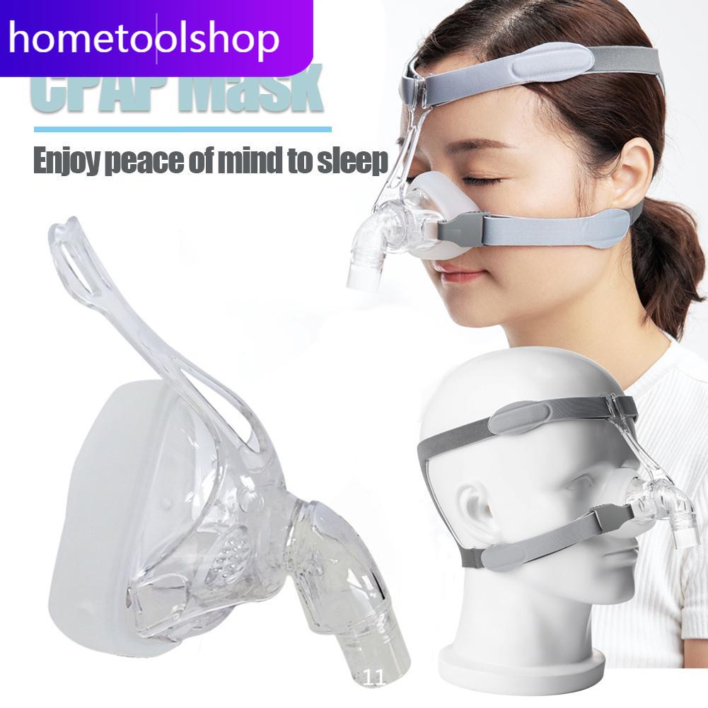HS Mask CPAP Auto BiPAP หน้ากากฟรีหมวก White Sleep Apnea OSAHS OSAS นอนกรนคน