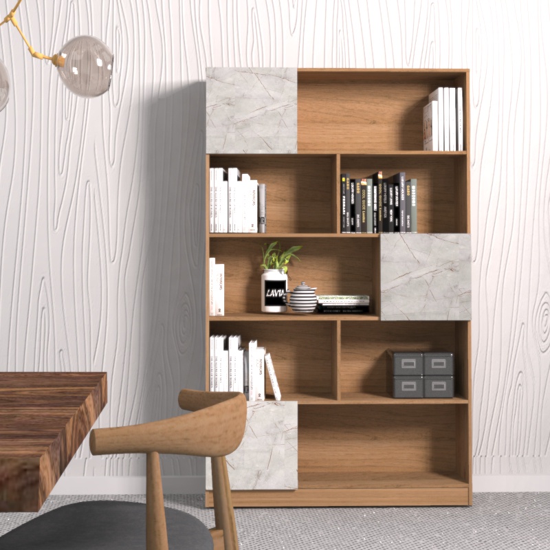 Inhome Furniture ชั้นวางหนังสือ W120×D32×H198 รุ่น SS-1253 Inhome Furniture Book Shelves W120×D32×H198 SS-1253 ราคา ถูกที่สุด ดีลบีเคเค แกลเลอรีภาพที่ 7