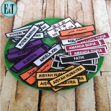 BUNDLE NAME TAG SULAM NAME TAG SEKOLH 100 ชิ้น