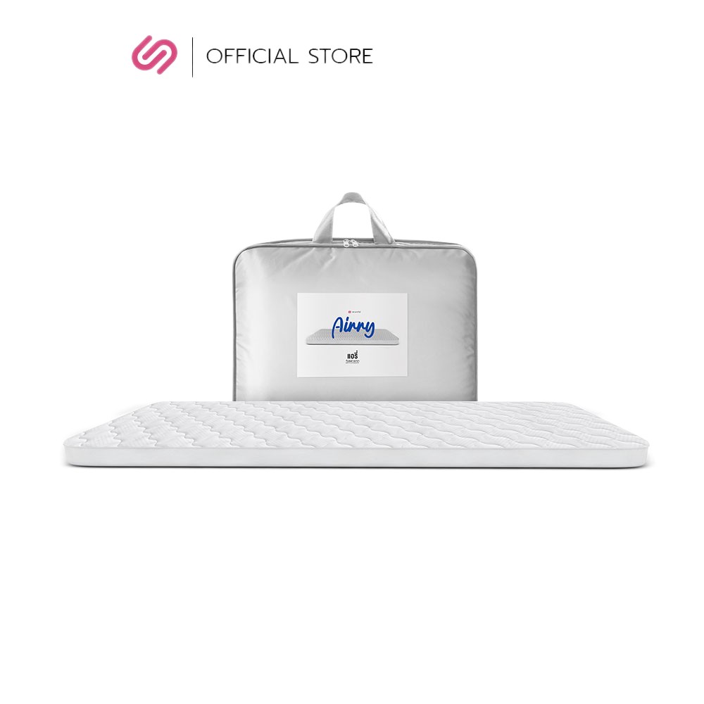 ✒❐▬SiamLatex Airry ท็อปเปอร์ ที่นอนยางพารา รุ่นใหม่ นิ่มสบายกว่าเดิม ขนาด 3/3.5/5/6 ฟุต หนา 2 นิ้ว