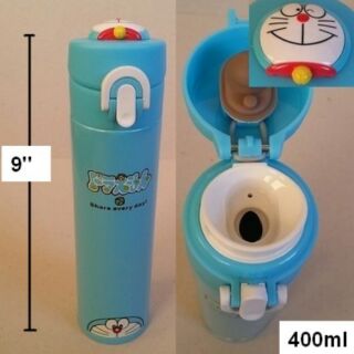 กระติกเก็บร้อน เย็น แบบเปิด เทดื่ม ลาย Doraemon โดเรม่อน สูง 9 นิ้ว จุน้ำได้ 400ml