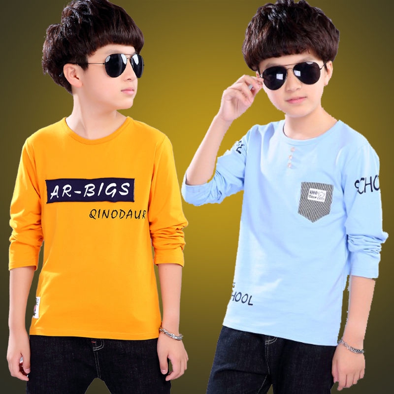 800px x 800px - æ³¼æ°´èŠ‚â–½à¹‘â™5 Boys long-sleeved T-shirt 7 children bottom shirt Boy Spring Top 9  year old Chinese child cotton autumn clo