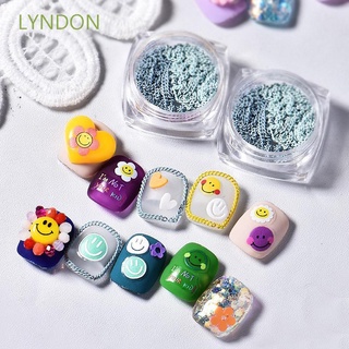 Lyndon อุปกรณ์ตกแต่งเล็บสายโซ่โลหะ 3D Diy สไตล์ญี่ปุ่นสําหรับผู้หญิง