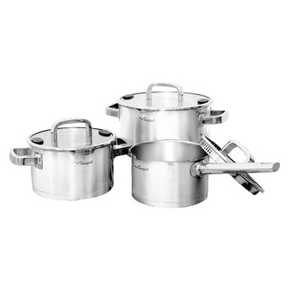 Seagull Cooking Set ชุดเครื่องครัว อัลทิเมท 6 ชิ้น หม้อด้าม 18 ซม. พร้อมฝา หม้อต้ม 20 ซม. และ 24 ซม. พร้อมฝา