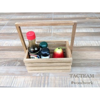 ลดล้างสต็อค! ตะกร้าซอสฐานไม้อัด (M) Mini-Furniture ผลิตและจัดจำหน่ายโดย...TACTEAM #woodwork