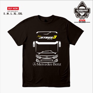 เสื้อยืด พิมพ์ลายรถยนต์ Bismania Community New Jetbus 3 SHD Mercedes Benz สําหรับผู้ชายสามารถปรับแต่งได้