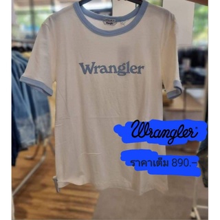 Wrangler  แท้ 100 %  จาก Shop /โรงงาน  เสื้อยืดแขนสั้น ผู้หญิง รุ่น REGULAR CORE BASIC WR S172R202 OFF-WHITEงานใหม่ไม่มี