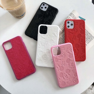 ซิลิโคนแบบนิ่ม Disney Mickey Shell ไอโฟน Apple 7Plus case ไอโฟน7พลัส เคสi11 iPhone 11 soft silicone shell ไอโฟน8plus ไอโฟนXr iPhone 12promax case 8P female i11ProMax case