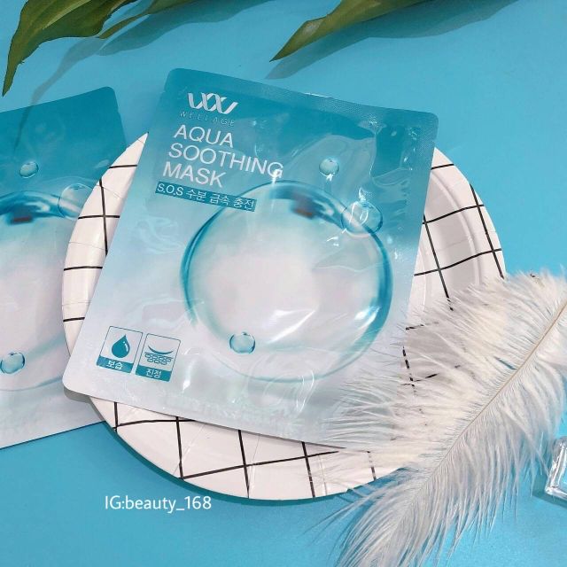 พร้อมส่งแท้💯Wellage aqua sooting mask sheet