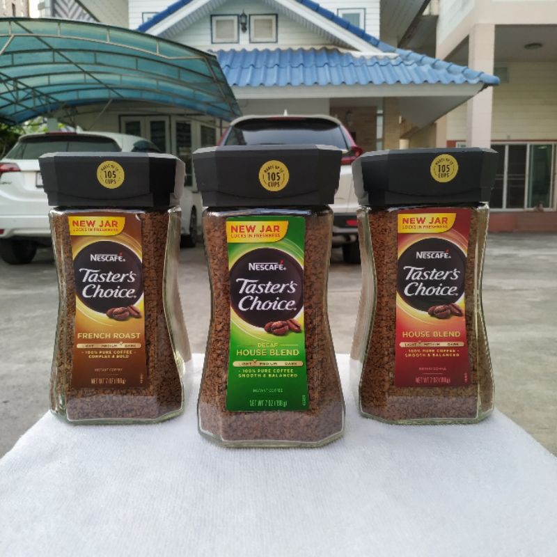 [ 1 ขวด ] ☕8 กาแฟสกัดกาเฟอีน Nescafe taster's choice decaf 198 g.☕ กาแฟ ไม่มีคาเฟอีน