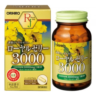 Orihiro Royal Jelly 3000 90 แคปซูล / 30 วัน / อาหารเสริมความงาม / ส่งตรงจากญี่ปุ่น